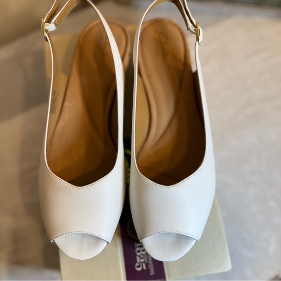 Clarks Artisan Orlena Currant White Cork Sandal Slingback Size 10 NIB‎
